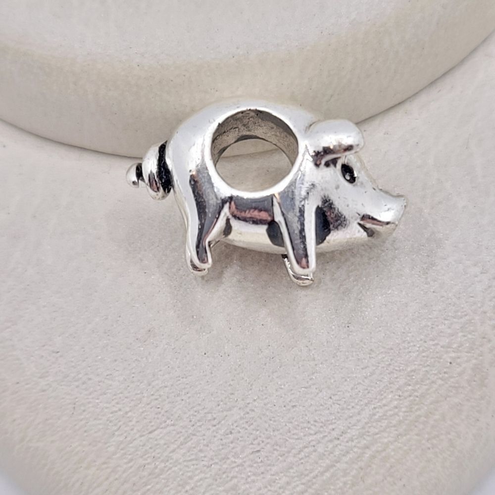 5/$25 ❤ Silver Pig Charm for Pandora Bracelets - Picture 3 of 3
